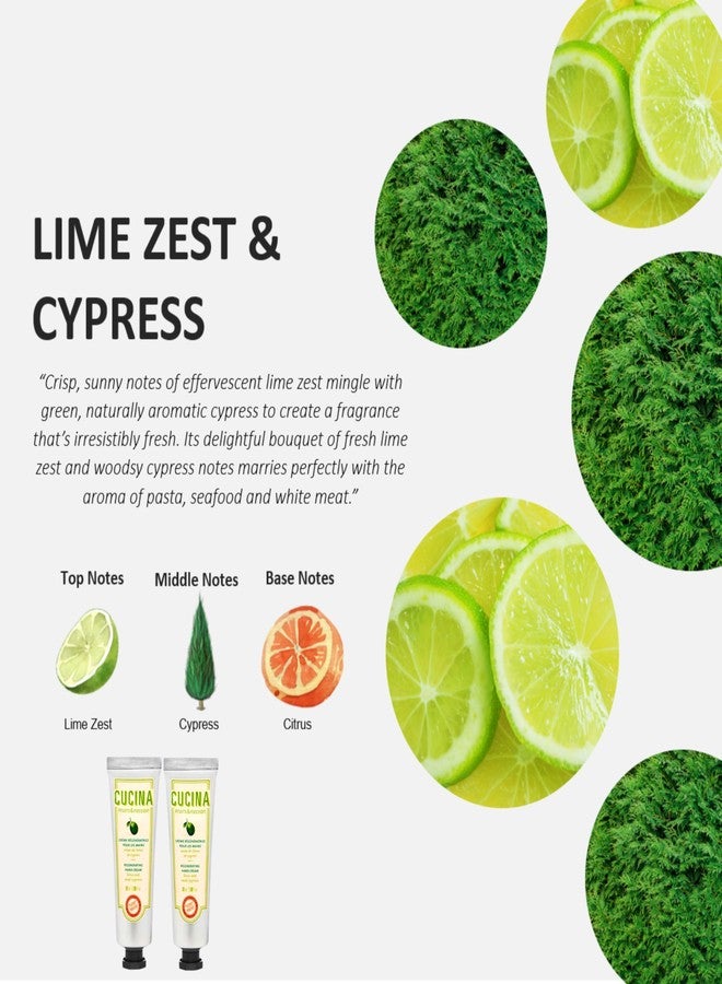 Cucina 6 Pack Regenerating Hand Cream Fruits & Passion Travel Size Set | Coriander Olive Tree | Lime Zest Cypress | Sea Salt Amalfi Lemon - Image 4
