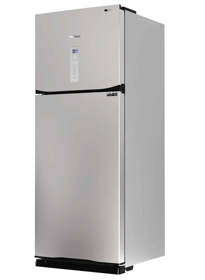 TORNADO Refrigerator J-Tech Inverter No Frost 450 Liter Silver Digital Control Panel Energy Class : (A) Ag+ Nano Deodorizer Filter Hybrid cooling system Tropical Low Noise Design RF-580ATV-SL RF-580ATV-SL Silver - Image 4