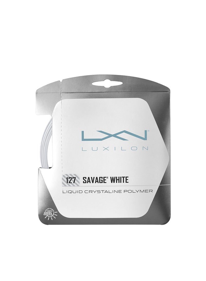 Wilson Savage 127 White Tennis String - Set 40ft. ( 12.2m), String Gauge: 1.27mm - Image 1
