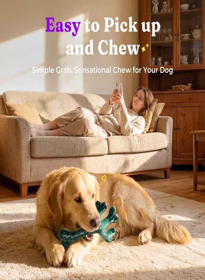 Frienhund 2 Pack Indestructible Dog Chew Toys for Aggressive Chewers - Textured Cactus with Grooves for Peanut Butter & Yogurt, Beef Nylon Bones for Large Dogs 20-90 lbs, Easy Chew & Long Lasting - Image 5