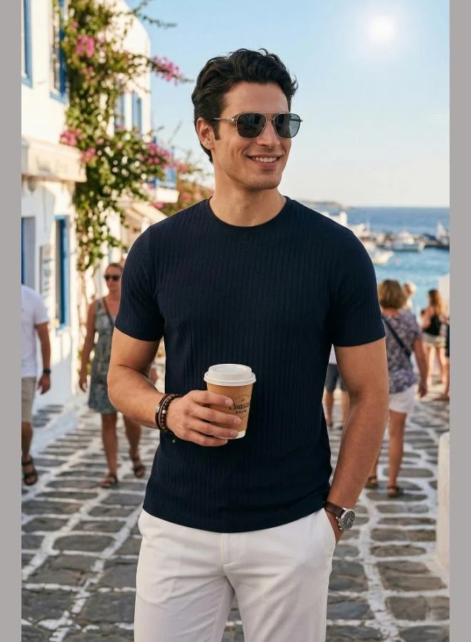 Buratti  Buratti Cotton Regular Fit Crew Neck T-Shirt Men's T-SHIRT 5904068 for Men | Best Price UAE