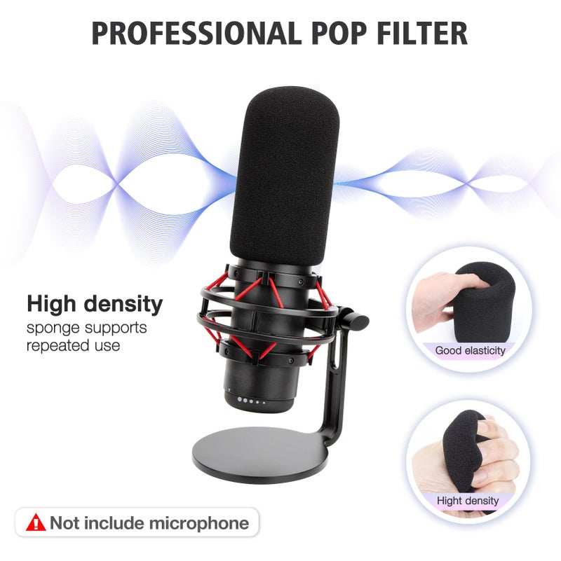SUNMON HyperX QuadCast Boom Arm - Upgraded Red Boom Arm with Windscreen, Sound Insulation and Noise Reduction, HyperX QuadCast Microphone Arm with 3/8" to 5/8" Adapter - Image 4