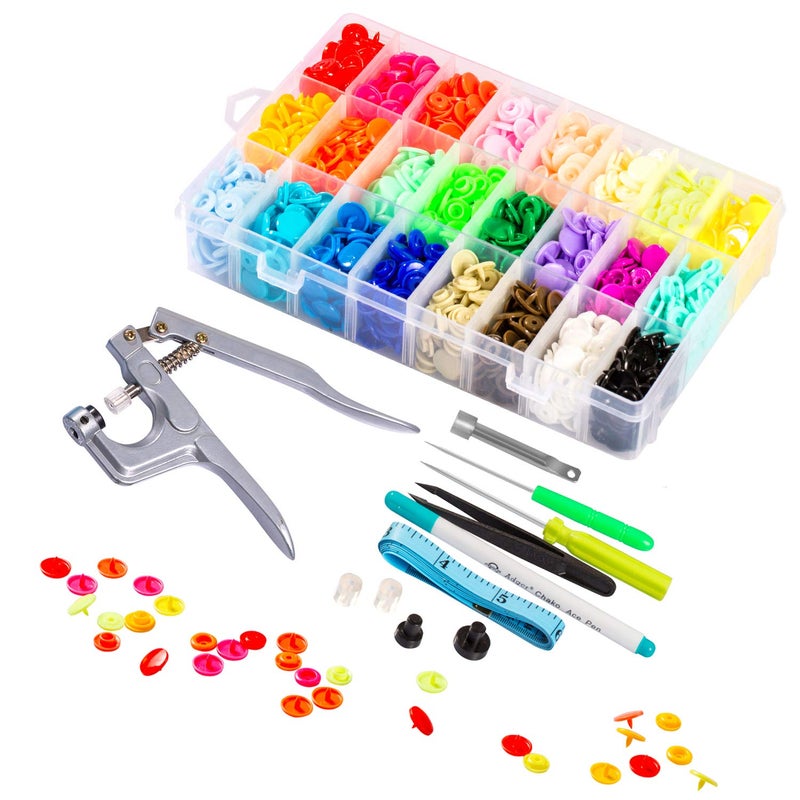 LYNDA Snaps and Snap Pliers Set 360 Sets T5 Plastic Buttons for Sewing and Crafting