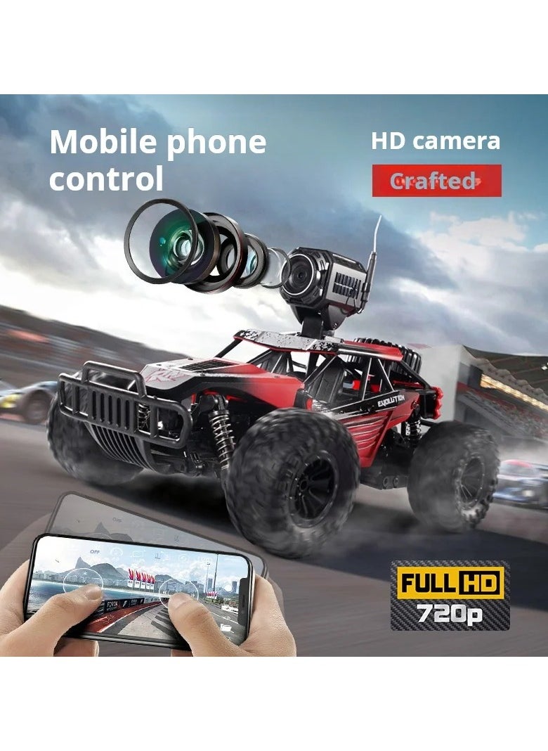 AROAQ - Four-way RC vehicle Toy off-road vehicle high-speed mobile phone control real-time WIFI image transmission 200W camera remote-contro - Image 1