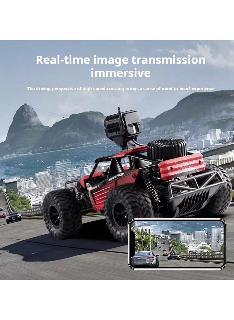 AROAQ - Four-way RC vehicle Toy off-road vehicle high-speed mobile phone control real-time WIFI image transmission 200W camera remote-contro - Image 1