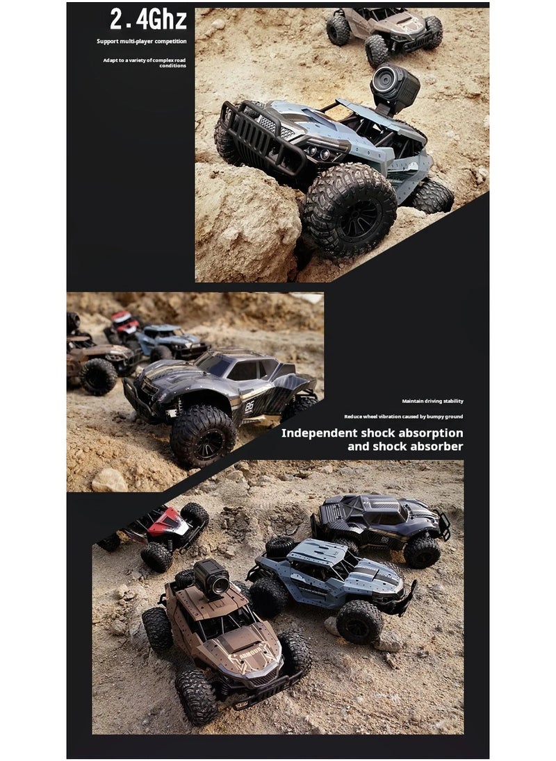 AROAQ - Four-way RC vehicle Toy off-road vehicle high-speed mobile phone control real-time WIFI image transmission 200W camera remote-contro - Image 1