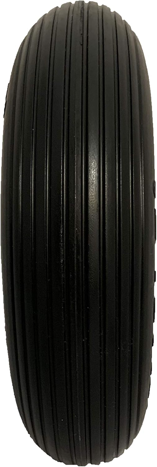 Marathon مجموعة عجلات بلا فلات 4006 سهلة التركيب لعربة اليد السكنية باللون الأسود - Image 2