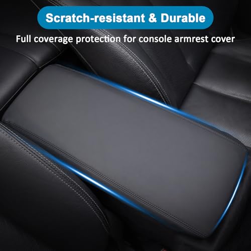 TOPINSTALL 2025 2026 Camry Center Console Cover Compatible with 2025 2026 Toyota Camry (LE/SE/XLE/XSE) Accessory, PU Leather Armrest Box Lid Protector Anti-Scratch Middle Console Cover Black - Image 4