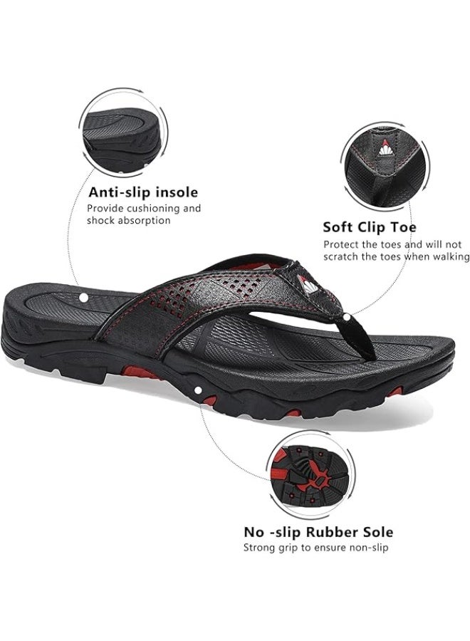Mens Flip Flop Indoor and Outdoor Comfort Casual Thong Sandals Beach Slippers - Image 3
