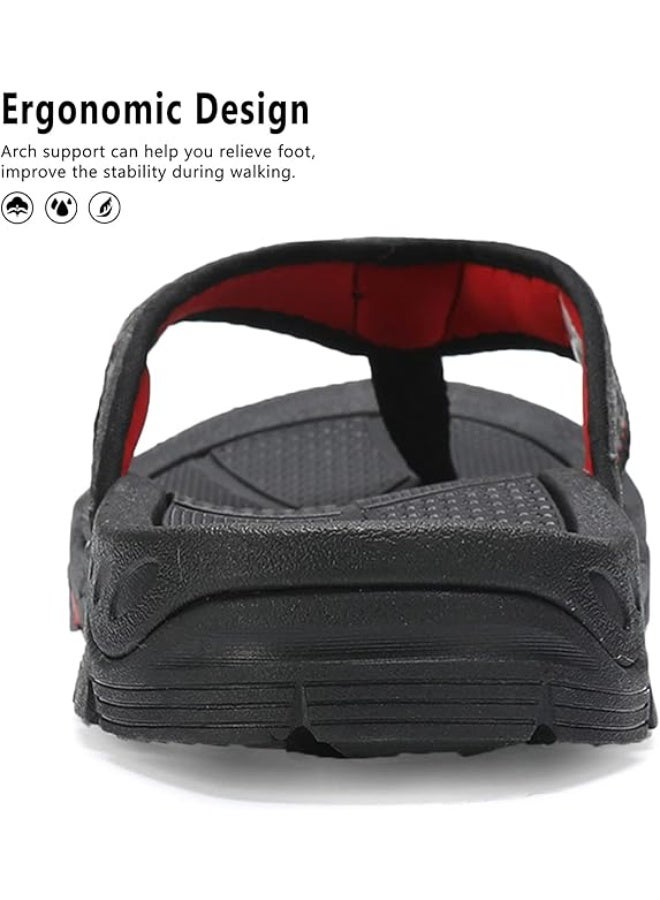 Mens Flip Flop Indoor and Outdoor Comfort Casual Thong Sandals Beach Slippers - Image 5