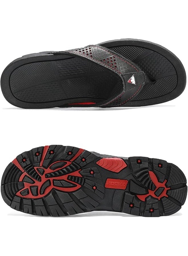 Mens Flip Flop Indoor and Outdoor Comfort Casual Thong Sandals Beach Slippers - Image 4