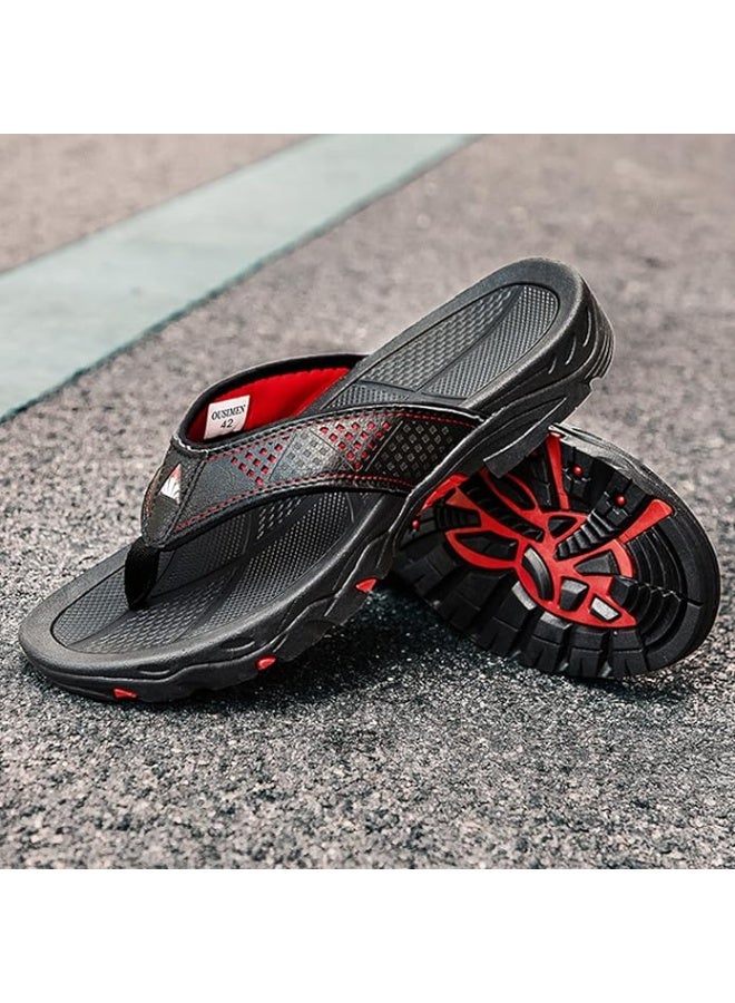 Mens Flip Flop Indoor and Outdoor Comfort Casual Thong Sandals Beach Slippers - Image 2