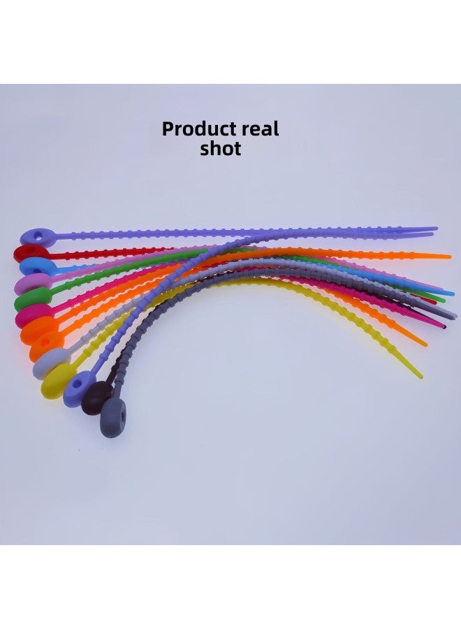 Loquat Tadpole Tie DIY Live Buckle Writer Soft Glue Tie Keychain Jewelry Bag Doll Lanyard Decoration Accessories-Color:Mixed Colors Random 26cm - Image 1