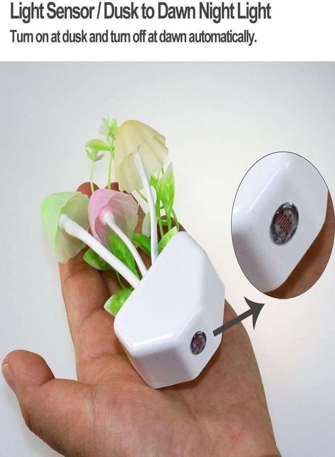 Dimitra Mushroom LED Night Lamp Smart Sensor, Color Change auto On/Off |Beautiful Illumination | Home Decoration Lights | Bedroom |Corridor Mushroom| Flower with Plug | Magic (Multicolor Pack of 1) - Image 2