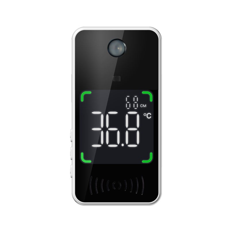 Non-Contact Digital Forehead Thermometer 10cm-80cm Remote Auto Thermometer Wall-Mounted Infrared Thermometer °C / °F Unit Switch 12 Languages Voice Broadcast for Office Factories School Shops Restaurants - Image 1