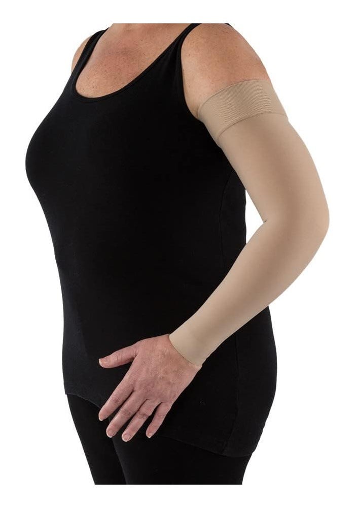 JOBST Bella Lite Women's 20-30 mmHg Arm Sleeve with Silicone Top Band - Medium Size - Image 1