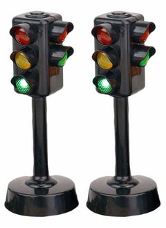 SYOSI Kids Traffic Light Toy Traffic Signal Light Model Toys Early Education Playset for Kids Toddler (2 Pcs)  - Image 1