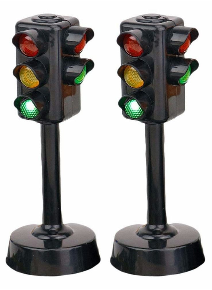 SYOSI - Kids Traffic Light Toy Traffic Signal Light Model Toys Early Education Playset for Kids Toddler (2 Pcs) - Image 1