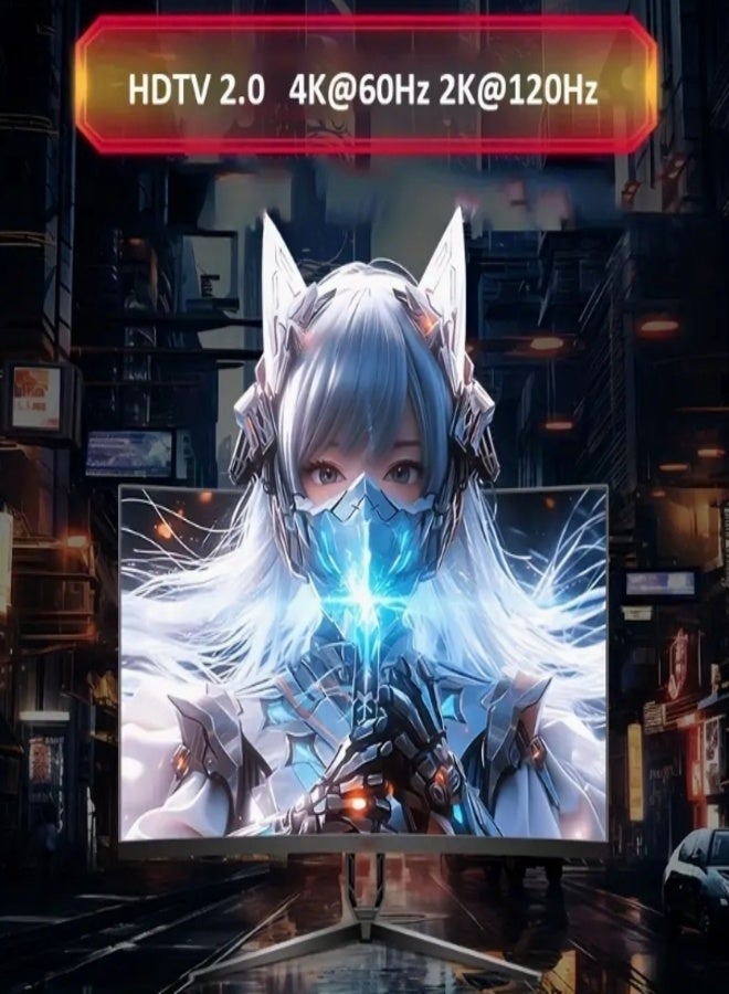 4K 2.0 HDMI 20m Ultra High Speed Cable- HDMI 2.0 4K MALE TO MALE 20Meter Support 4K@60Hz, 4K@120Hz, 2K@240Hz, 1080P@240Hz, 48Gbps, 3D, HDR, HDCP, eARC, Dolby - Ultra High Speed HDMI Cord for Laptop, Computer, Monitor, Projectors, TV, PS4, PS5, Xbox, Switch, HDTV - Image 3