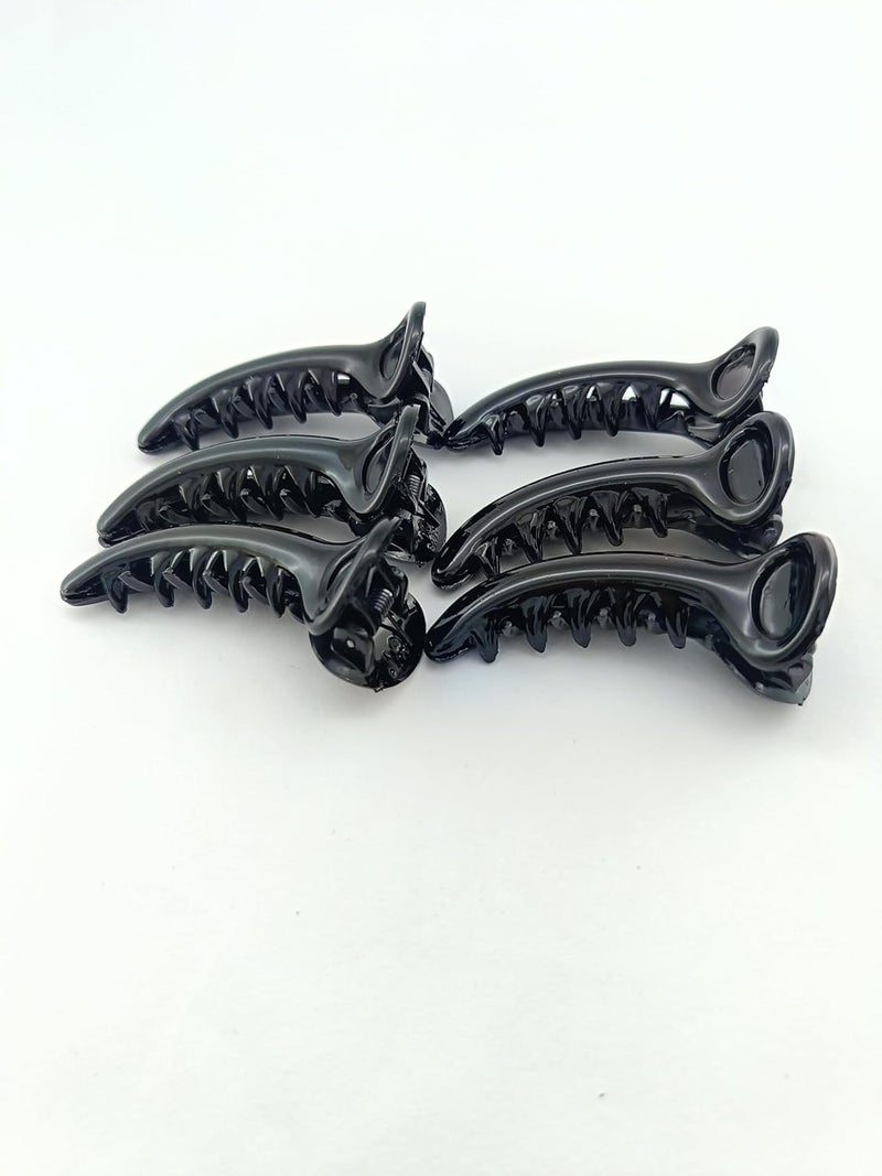 advancedestore Banana Hair ClutcherMirchi Hair ClipClaw Clip for Women and Girls 12 black - Image 2