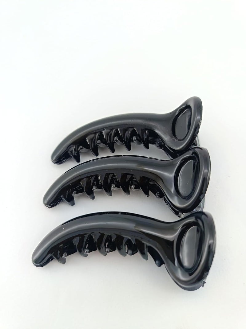 advancedestore Banana Hair ClutcherMirchi Hair ClipClaw Clip for Women and Girls 12 black - Image 3