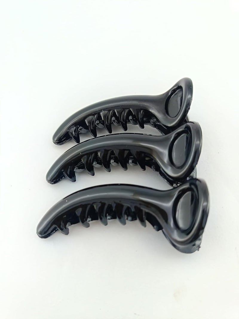 advancedestore Banana Hair ClutcherMirchi Hair ClipClaw Clip for Women and Girls 12 black - Image 4