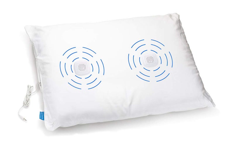 Sound Oasis Sleep Therapy Pillow, 2 Hi-Fidelity, Ultra-Thin Stereo Speakers, Vol. Control, Connect to Sound Source, Fall Asleep Wake Up Refreshed, Sleep, Relax, Manage Tinnitus, Comfortable & Soft. - Image 1