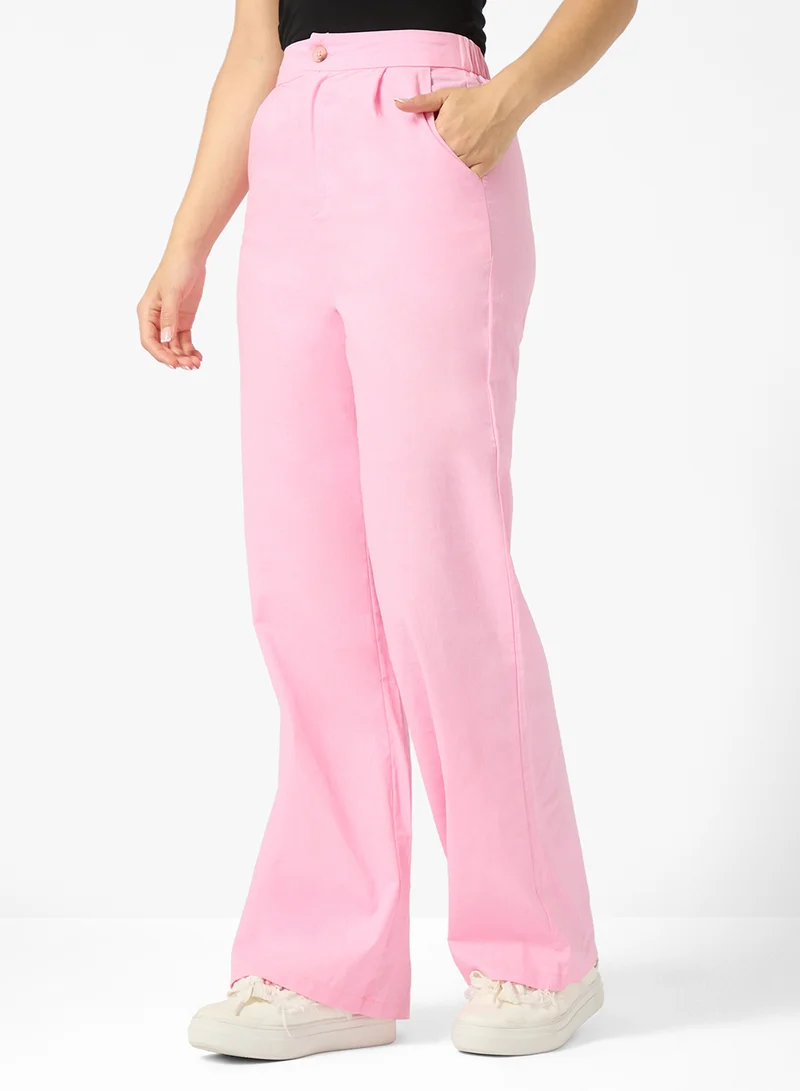 جينجر Button Down Longline Waistcoat & Relaxed Fit Pant Coord Set