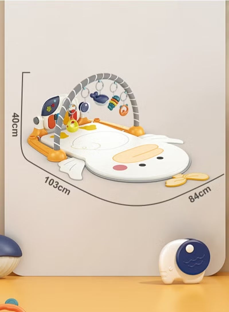 أسيف حصيرة لعب متعددة الوظائف للأطفال وحديثي الولادة مع بيانو، 5 ألعاب حسية، موسيقى وأضواء، مناسبة للأولاد والبنات حديثي الولادة، هدية مثالية لحفلات استقبال المواليد. - Image 3