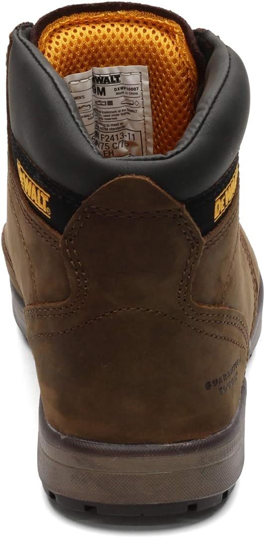 DEWALT حذاء عمل جلد رجالي من DEWALT بلازما بقبعة فولاذية بني 9 - Image 5