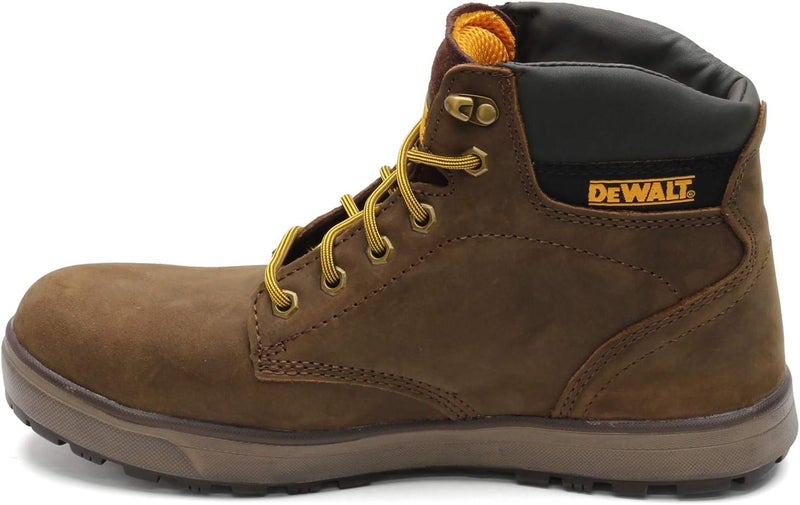 DEWALT حذاء عمل جلد رجالي من DEWALT بلازما بقبعة فولاذية بني 9 - Image 4