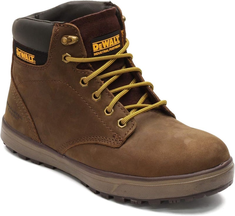 DEWALT حذاء عمل جلد رجالي من DEWALT بلازما بقبعة فولاذية بني 9 - Image 1