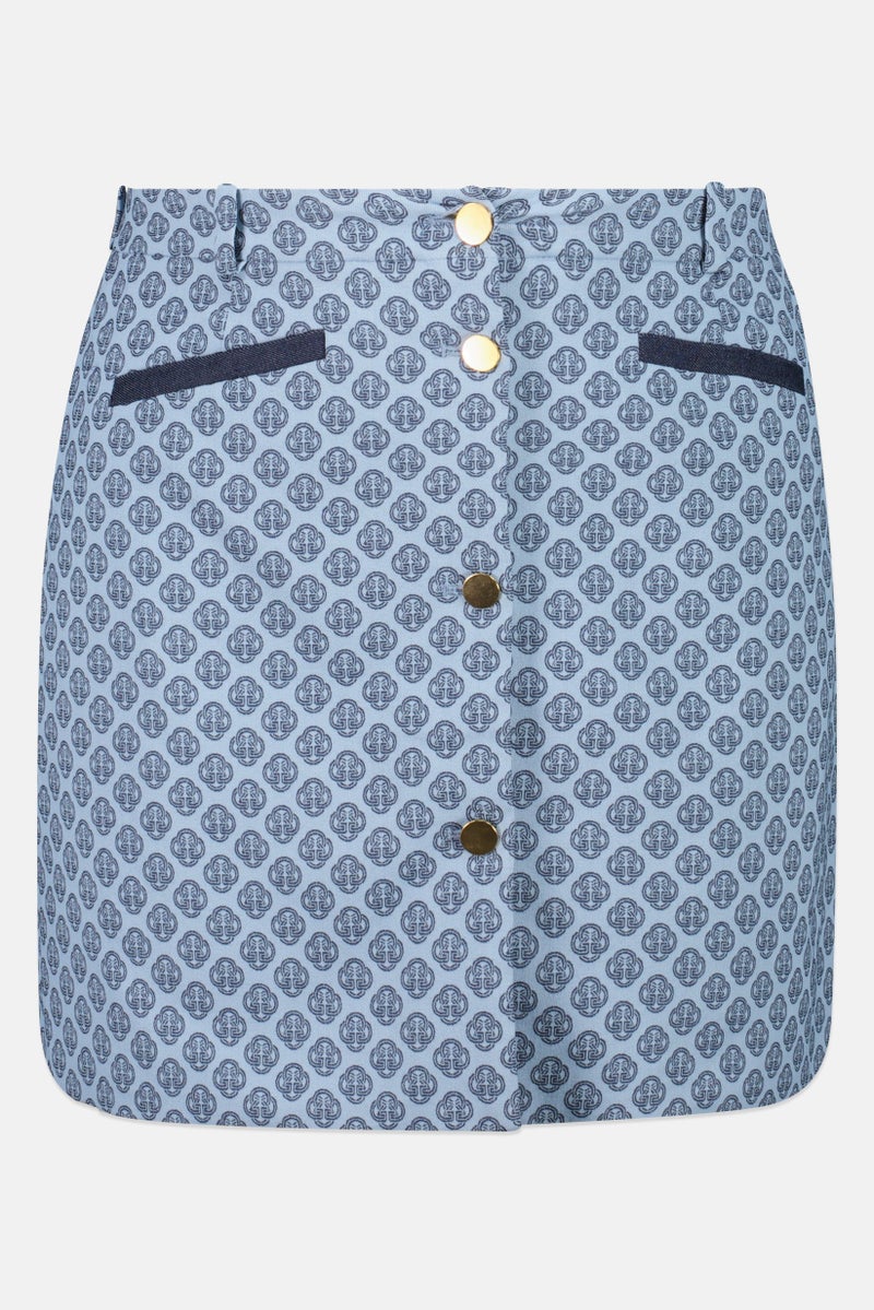 GANT Women Allover Print Mini Skirt, Multicolor - Image 1