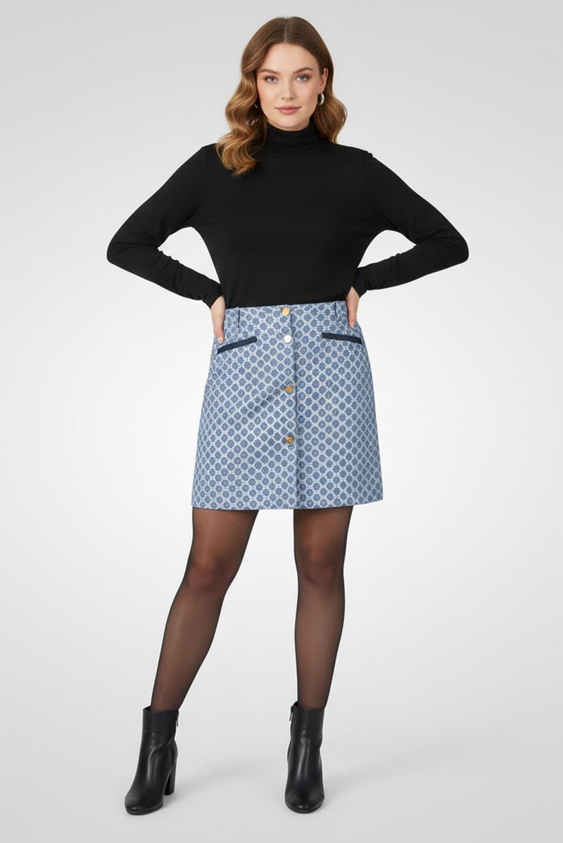 GANT Women Allover Print Mini Skirt, Multicolor - Image 2