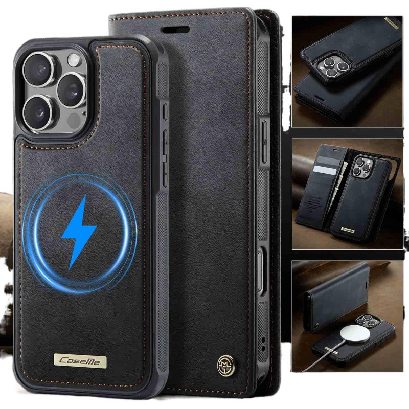 MagSafe Case | Black | Card Holder | Strong Magnetic | Cover for iPhone 12 Pro Max - Image 1