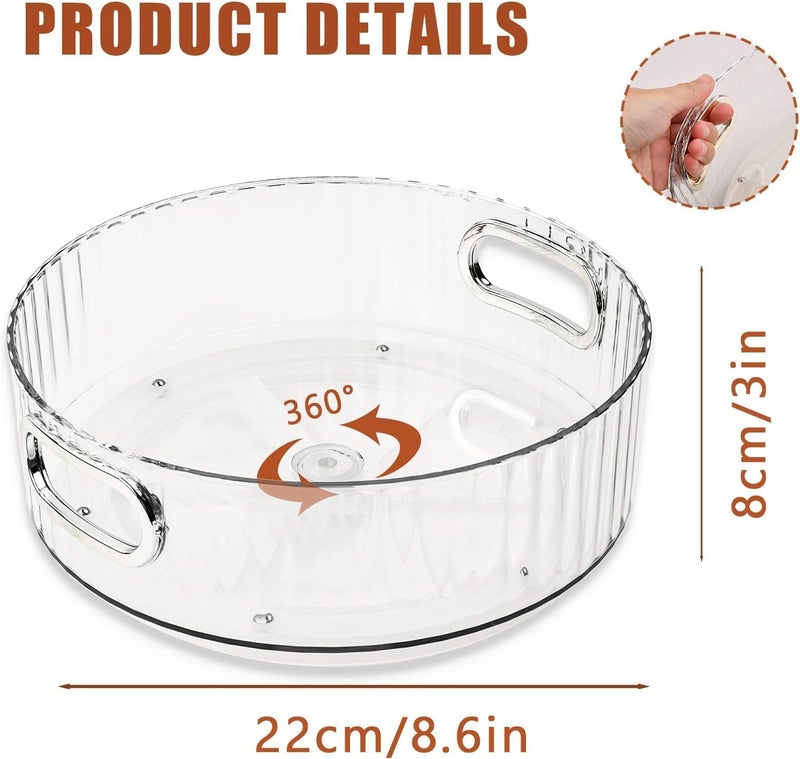 Seadra Plastic Storage Basket Open Storage Bin Organizer for Kitchenmu Bedroom Under Sink Bathroom OrganizerRotating Multicolor - Image 4