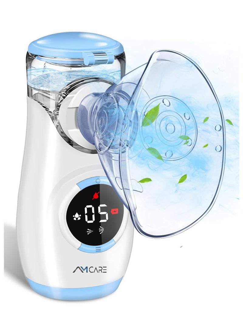 AMCARE MY135B Rechargeable Mesh Nebulizer Machine For Child And Adults With Digital Display And Semi Automatic-Cleaning| Ultrasonic Portable Nebulizer With 2 Timer Modes - Image 1