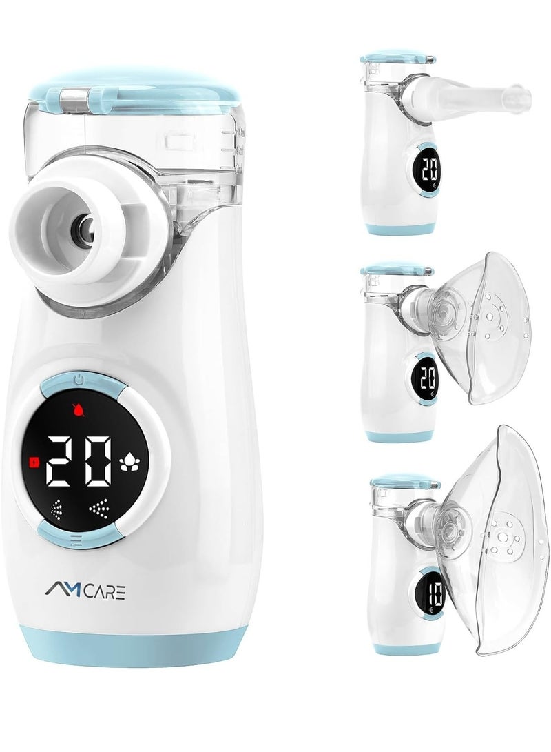 AMCARE MY135B Rechargeable Mesh Nebulizer Machine For Child And Adults With Digital Display And Semi Automatic-Cleaning| Ultrasonic Portable Nebulizer With 2 Timer Modes - Image 2