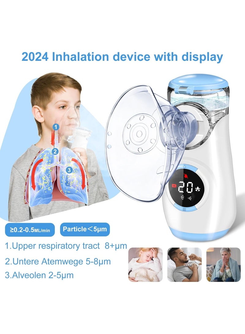 AMCARE MY135B Rechargeable Mesh Nebulizer Machine For Child And Adults With Digital Display And Semi Automatic-Cleaning| Ultrasonic Portable Nebulizer With 2 Timer Modes - Image 5