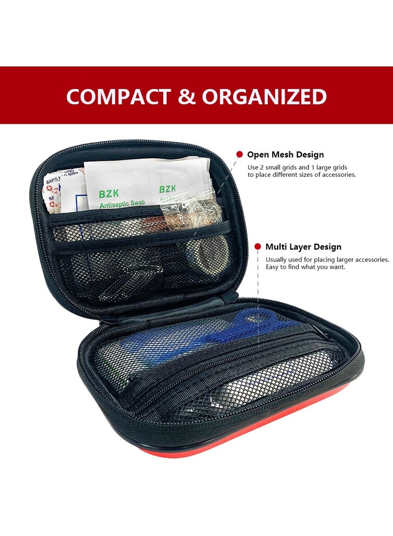 90 Pcs First Aid Kit + Survival kit for Treat, Protect Minor Cuts, Scrapes. Home, Office, Car, School, Business, Travel, Emergency, Survival, Hunting, Outdoor, Camping & Sport - Image 3