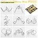 Yilloog Metal Wire Puzzle Set of 8 with Pouch Brain Teaser Puzzles IQ Test Ring Disentanglement Unlock Interlock Game Trick Metal for Party Favor ChallengeA Style - Image 4