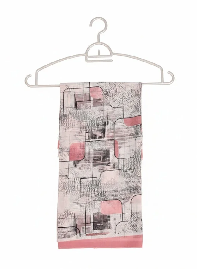 عبايات لمحة طرحة شيفون بنقشة عصرية – وردي رمادي