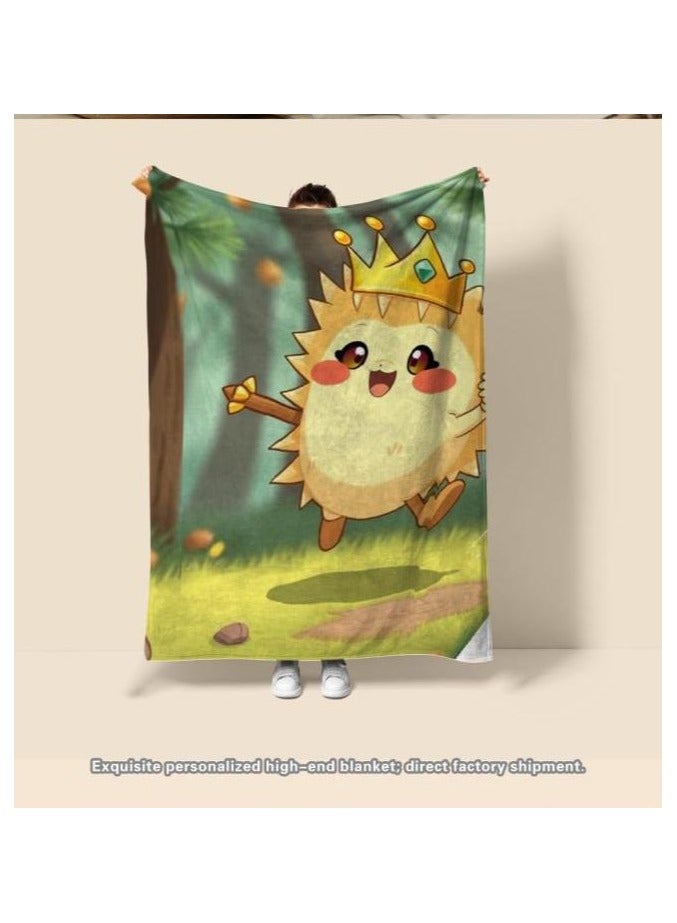 general Children's or student cartoon flannel thin blanket (warm and comfortable, suitable for sleep, games) 100cm*150cm - 1004 - Image 3