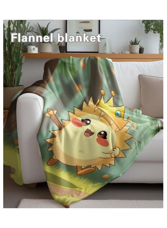 general Children's or student cartoon flannel thin blanket (warm and comfortable, suitable for sleep, games) 100cm*150cm - 1004 - Image 1