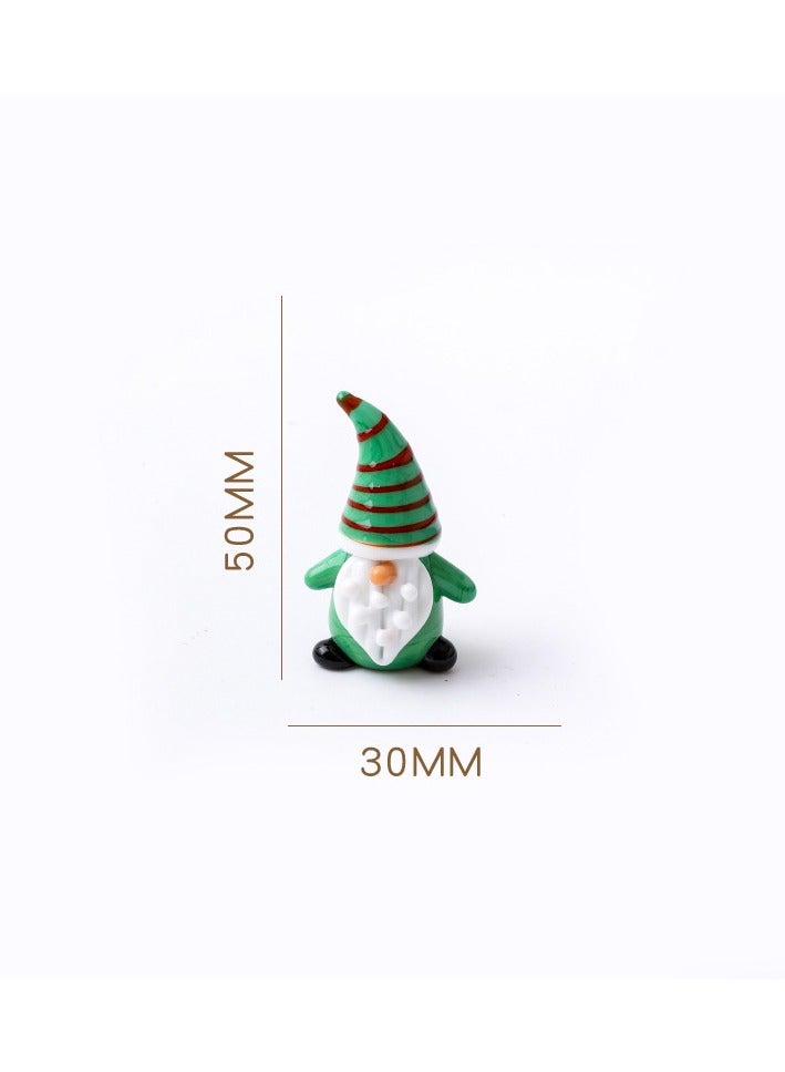 Christmas Glass Ornament Christmas Tree Santa Claus Creative Home Cartoon Mini Ornament  - Image 1