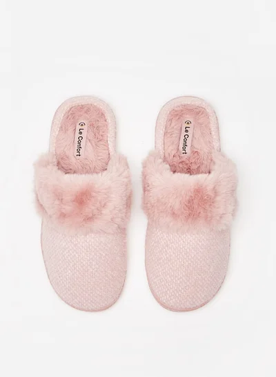 لو كونفورت Women Faux Fur Slip-On Bedroom Mules