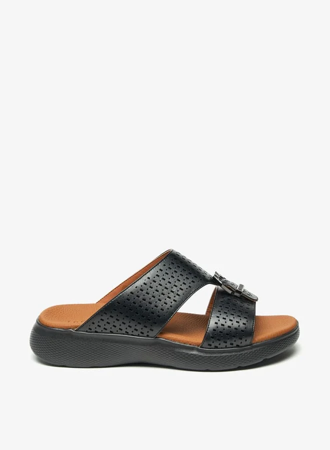 Mens Textured Slip-On Sandals