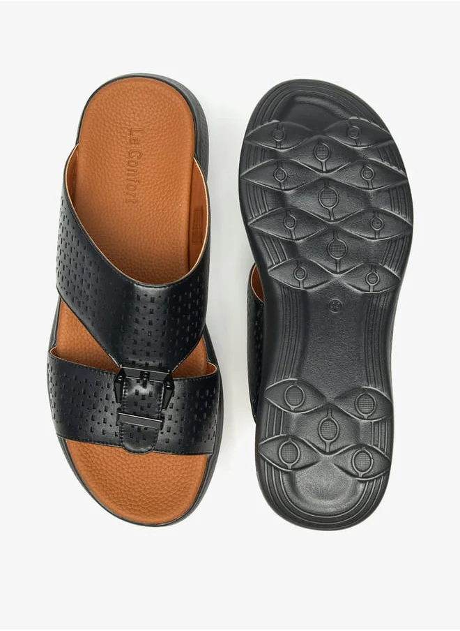 Le Confort Mens Textured Slip-On Sandals
