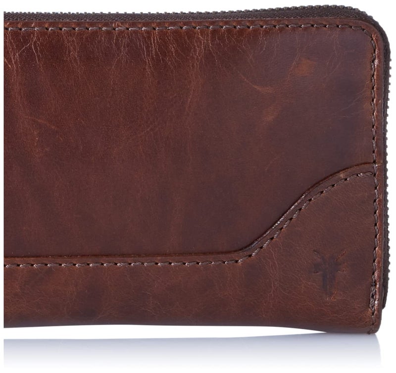 Frye Women's Melissa Zip Around Leather Wallet, Stylist Purse with Card Holder & Pockets, Dark Brown, One Size - Image 4
