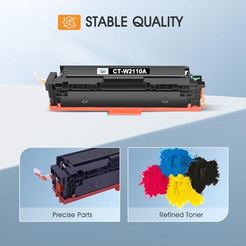 Cool Toner 206A Toner Cartridges 4 Pack M283fdw M283cdw Set Compatible for HP 206A 206X 206 Color LaserJet Pro MFP M255dw M283 M255 M255nw Printer High Yield Ink (with Chip) (Black Cyan Yellow Magenta) - Image 4